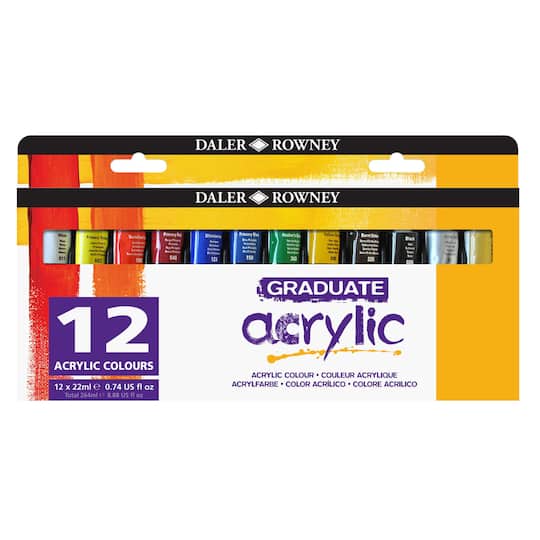 Daler-Rowney® Graduate 12 Color Acrylic Set